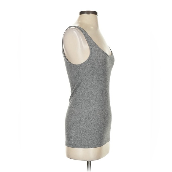 Theory Scoop-Neck Tank in Stretch Cotton - Medium Heather Grey, Size L - New! - Picture 5 of 5